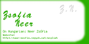 zsofia neer business card